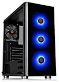 Thermaltake V200 - Telaio ATX Mid-Tower ATX in vetro temperato RGB Edition da 12 V MB, con 3 ventole RGB ...