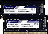 Timetec 16GB Kit (2x8GB) DDR4 2400MHz PC4-19200 Non ECC Unbuffered 1.2V CL17 1Rx8 Single Rank 260 Pin SODIMM Laptop PC ...