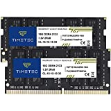 Timetec 32GB KIT (2x16GB) DDR4 2133MHz PC4-17000 Non ECC Unbuffered 1.2V CL15 2Rx8 Dual Rank 260 Pin SODIMM Laptop PC ...