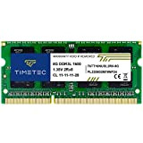 Timetec 8GB DDR3L/DDR3 1600MHz PC3-12800 Non-ECC Unbuffered 1.35V/1.5V CL11 2Rx8 Dual Rank 204 Pin SODIMM Laptop Notebook Memoria RAM Modulo ...