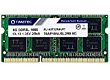 Timetec 8GB DDR3L / DDR3 1866MHz PC3L/PC3-14900 Non ECC Unbuffered 1.35V / 1.5V CL13 1Rx8 Single Rank 204 Pin SODIMM ...