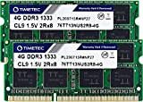 Timetec 8GB KIT (2x4GB) DDR3 1333MHz PC3-10600 Non ECC Unbuffered 1.5V CL9 2Rx8 Dual Rank 204 Pin SODIMM Laptop PC ...