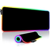 TITANWOLF - RGB Tappetino per Mouse da Gioco XXL - Mouse Pad Gaming - 800x300mm - 11 LED Colori e ...