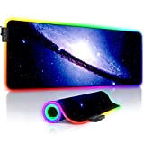 TITANWOLF - RGB Tappetino per Mouse da Gioco XXL - Mouse Pad Gaming - 800x300mm - 11 LED Colori e ...