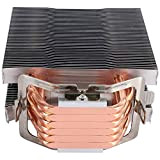 Tlilyy Radiatore senza ventola per CPU 12 cm, 6 tubi di calore in rame per LGA 1150/1151/1155/1156/1366/775/2011 AMD
