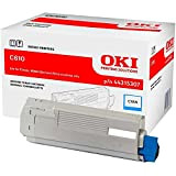 Toner Originale OKI C610 C610N C610dn 610 - Ciano - 6.000 Pagine A4 - Codice: 44315307