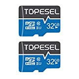 TOPESEL Scheda Micro SD da 32 GB, Scheda di Memoria MicroSDHC fino a 85 MB/s, UHS-I, classe 10, U1 (2 ...
