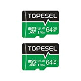 TOPESEL Scheda Micro SD da 64 GB, Scheda di Memoria MicroSDXC fino a 85 MB/s, UHS-I, classe 10, U3 (2 ...