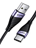 TOPK Cavo USB C [1Pezzi, 2m] 3A Cavo USB C Ricarica Rapida e Trasmission USB-A a USB-C Cavo Caricabatterie per ...