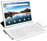 TOSCIDO Tablet 10 Pollici Android 11 Oro Tab Octa Core,4GB RAM,64GB Espandibile 512GB SD,Dual SIM,4G LTE/WiFi,con custodia protettiva,mouse wireless,tastiera Bluetooth,penna ...