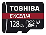 Toshiba Scheda di Memoria microSDXC 128GB - Exceria - 90MB/s - Classe 10 - UHS-I - U3 + Adattatore, Nero, ...