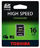 Toshiba Scheda di Memoria SD High-Speed, 16 GB, Nero