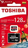 Toshiba THN-M303R1280A2 - Scheda di memoria microSDXC UHS-I U3 4 K Class10 V30 A1 microSD micro SD, lettura 98 MB/s, ...