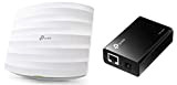 TP-Link EAP225 Access Point Wi-Fi AC1350 Dual Band Wireless AP & PoE150S PoE Injector IEEE 802.3af, 2 Porta RJ45 10/100/1000Mbps