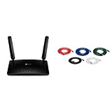TP-Link TL-MR6400 Router 4G LTE fino a 150 Mbps/Wireless N fino a 300Mbps & Amazon Basics Cavo Ethernet Cat6, con ...