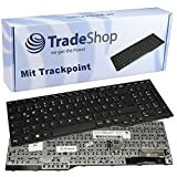 Trade Shop Premium - Tastiera Originale per Laptop, con Telaio Nero, QWERTZ Tedesco, per Fujitsu Lifebook E753 E754 E756, sostituisce ...