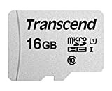 Transcend 16 GB microSDXC 300S Scheda di Memoria con Adattatore, TS16GUSD300S-A