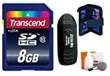 Transcend 8 GB Secure Digital (SDHC) Class 10 memory card + kit accessori