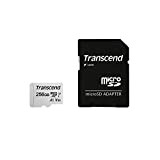 Transcend TS256GUSD300S-AE Scheda di Memoria MicroSDXC 300S, 256 GB, Con adattatore, Imballaggio Apertura Facile