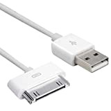 TRIXES Cavo USB Bianco di 2M per Sincronizzazione Dati e Carica per iPad 1, 2 e 3