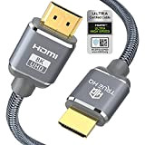 True HQ - Cavo HDMI ad alta velocità, certificato 2.1, 2 m, qualità 8 K, ultra HD, 48 Gbps, 8 ...