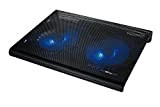 Trust Azul Base di Raffreddamento per Laptop 17.3, 2 Ventole Illuminate, Alimentazione USB, Portacavo Integrato, Cooling Pad con Porta USB ...