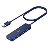 TSUPY Hub USB 3.0 1M 4 Porta Adattatore da USB 3.0 5Gbps Multi USB Splitter Dati USB3.0 Ultrasottile Hub Blu ...