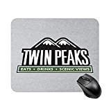 Twin Peaks Eat Drink Scenic Views Tovaglietta da Gioco Antiscivolo ad Alta velocità, Tappetino per Mouse con Base Quadrata in ...
