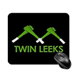 Twin Peaks Twin Leeks Parody Tovaglietta da Gioco Antiscivolo ad Alta velocità, Tappetino per Mouse con Base Quadrata in Gomma ...
