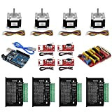 Twotrees Kit motore passo-passo 5628-8.0, CNC Controller Kit con motore passo-passo Nema 23 8.0, TB6600, GRBL CNC Shield Board, Switch ...