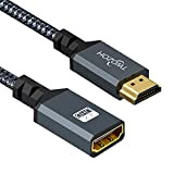 Twozoh Cavo di estensione HDMI, HDMI Maschio a Femmina HDMI Cavo, Nylon intrecciato HDMI Extender, HDMI 2.0 Cavo adattatore supporto ...