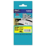 TZe Flexible Tape Cartridge for P-Touch Labelers, 1/2in x 26.2ft, Blk on Yellow, Sold as 1 Each