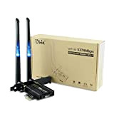Ubit WiFi 6E AX210 PCIe WLAN Karte con BT5.2, Max 5374Mbit/s (2.4G+5G+6G), Adattatore Wireless 802.11AX Dual-Band con MU-Mimo, OFDMA, Ultra-Low ...