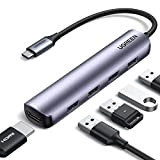 UGREEN 5-in-1 Hub USB C HDMI 4K, 4 Porte USB 3.0, HDMI 4K@30Hz, in Alluminio, Corpo Sottile, Compatibile con Steam ...