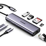 UGREEN 7-in-1 Hub USB C in Alluminio, PD 100W, Ethernet 1000Mbps, HDMI 4K@30Hz, Lettore di Scheda SD&TF, Docking Station USB ...