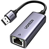 UGREEN Adattatore Ethernet USB 3.0 Gigabit 1000 Mbps in Alluminio, Adattatore di Rete, Adattatore LAN Compatibile con 10/100/1000Mbps per Switch, ...