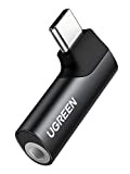 UGREEN Adattatore USB C 90 Gradi a Jack 3,5 mm per Cuffie, Connettore Jack USB C con DAC Chip Dongle ...