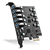 ULANSEN PCI-E a 7 porte - [Tipo C (2), Tipo A (5)] USB 3.0 HUB Scheda di espansione interna Adattatore ...