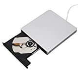 Unità CD DVD VCD Esterna, USB3.0 Portable Ultra Thin Optical Drive Reader Writer Burner, CD 24X/ DVD 8X Lettura Masterizzazione ...