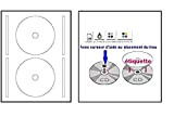UniversGraphique, 40 Etichette Adesive per CD - DVD, Diametro 117 mm + Foro 17 mm, 2 Adesivi per Foglio, Modello ...