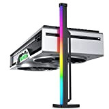 upHere Arcobaleno LED Supporto per Scheda Grafica,Lega di Alluminio Supporto per Scheda Video,Slot Singolo(Nero),GH04BK-CF