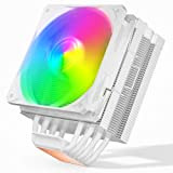upHere Bianco CPU Cooler con 6 tubi di calore 120 mm PWM indirizzabile RGB LED Fan,230 W TDP CPU Ventola ...