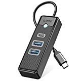USB C Hub, ORICO 3 porte USB 3.0 Adattatore con 2 USB A, 1 Tipo C per laptop, tablet, con ...