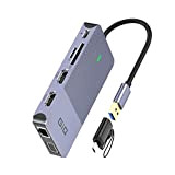 USB Docking Station Giq USB C Hub USB 3.0 to Dual HDMI VGA Adapter Triple Display USB C Laptop Docking ...