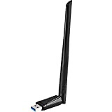 USB WiFi Dongle 1300Mbps, adattatore WiFi USB 802.11 AC Dual Band 5GHz/2.4GHz Fast USB 3.0 ad alto guadagno 5dBi Antenna ...