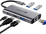 UtechSmart 6 in 1 Hub USB C, 4K HDMI Adattatore USB C con 1000M Ethernet, Power Delivery, 3 Porte USB ...