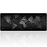 Utimor - Tappetino per mouse con mappa del mondo, misura XXL, impermeabile, spessore 2 mm, spessore 80 x 30 cm, ...