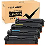 V4ink Kit 4 Toner Compatibili Sostituzione per HP 201X CF400X CF401X CF402X CF403X per uso con HP Color LaserJet Pro ...