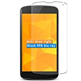 Vaxson 4-Pack Anti Luce Blu Pellicola Protettiva, compatibile con Google Nexus 4 Nexus4 LGE960, Screen Protector Film [Non Vetro Temperato] ...