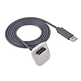 VBESTLIFE Cavo di Ricarica rapido per Caricabatterie USB per Controller Wireless Xbox 360(Bianco)